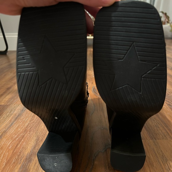 Vintage Tommy Hilfiger Heeled Leather Books Square Toe Black Size 6 - Picture 9 of 9